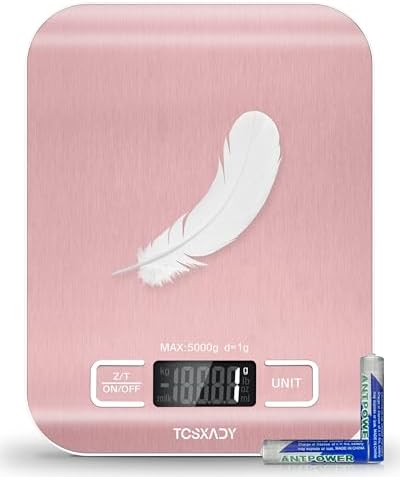 Food Scale, Digital Kitchen Scale with Grams & Ounces Units, 11lb