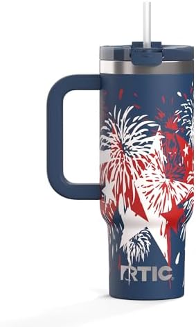 RTIC 30oz Road Trip Tumbler, Insulated, Ceramic Lined, Fireworks
