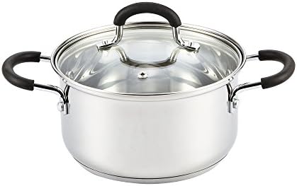 Cook N Home Professional 3 Quart Stainless Steel Stock Pot with Lid