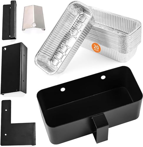 Uniflasy Grease Catcher Kit for Blackstone 17"-36" Griddles, 20 Liners