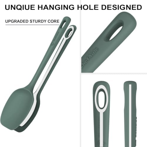 ChefAide 5 Pieces Silicone Spatulas Set, Heat Resistant Rubber Spatula