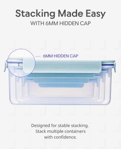 LocknLock Classic-Plus Plastic Food Storage Container | Airtight Plastic Food Storage Containers with Lids | BPA Free Stackable Food Storage for Meal Prep, Leakproof, Freezer & Dishwasher Safe, 1.65L