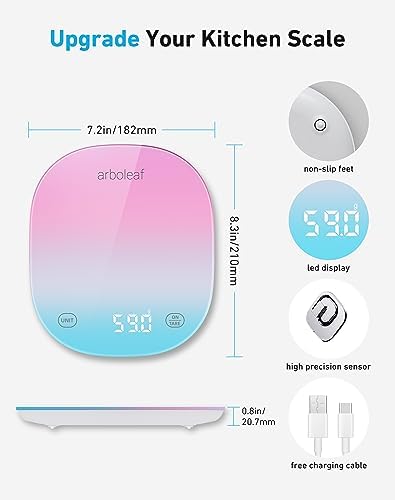 Arboleaf Smart Food Kitchen Scale, Food Scale with Nutritional Calculator