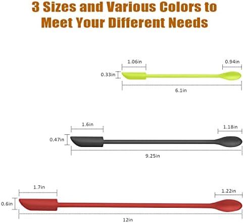 Silicone Spatula Set 6Pcs, Mini Jar Scraper for Makeup & Food
