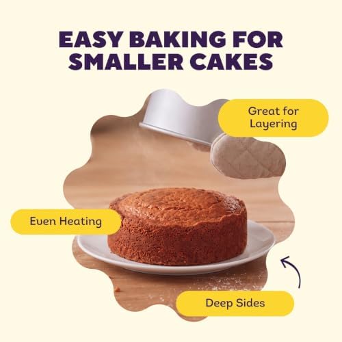 Wilton Aluminum Round Cake Pan, Made Without PFAS, 4 x 2 in.