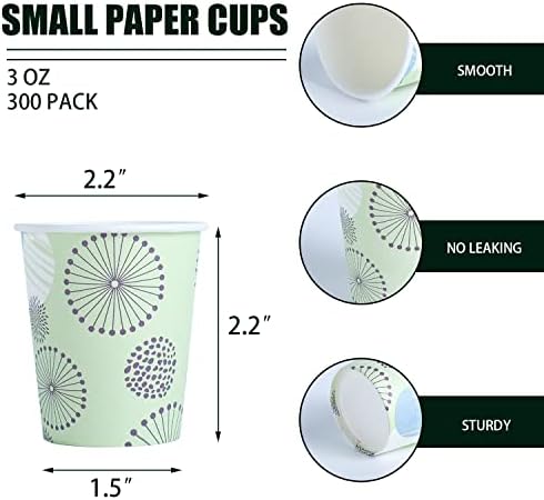 Clawsoff 300 Pack 3 oz Paper Cups Small Disposable Mouthwash Bathroom Cups