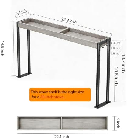 Over the Stove Shelf 22.9-inch(fit 20-inch stove)