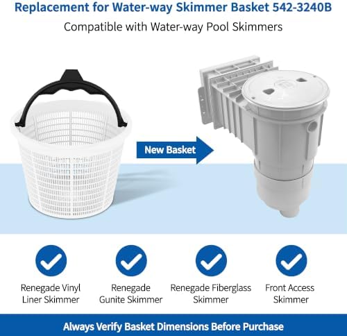 542-3240B Skimmer Basket Replacement for Water-way Renegade Skimmer Basket