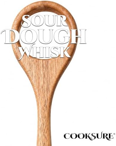 Danish Dough Whisk for Sourdough Bread – 13 Inch Bread Whisk with Wooden Handle – Smoothly Sturdy for Heavy Dough Baking, Swedish Dough Whisk Tool