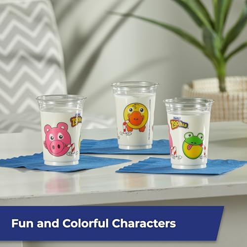 Hefty Zoo Pals Kids Cups, Animal Printed Kids Plastic Cups for Birthday Parties or Everyday Use, Great for Small Hands to Hold, 25 Count, 10 Fl. Oz. (Pack of 2)