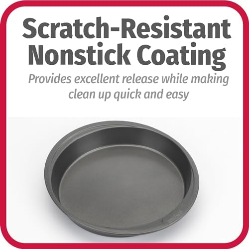 GoodCook Everyday Nonstick Steel Round Cake Pan, 9", Gray (Pack of 2)