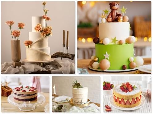 Leonyo Tall Round Cake Pans, 6’’- 8’’- 9½’’ Cake Pan Set for 3, Stainless Steel Round Layer Baking Tier Cake Pans Set, 3-Tiered Cake Tins for Birthday Wedding, Non Toxic & Healthy, Dishwasher Safe