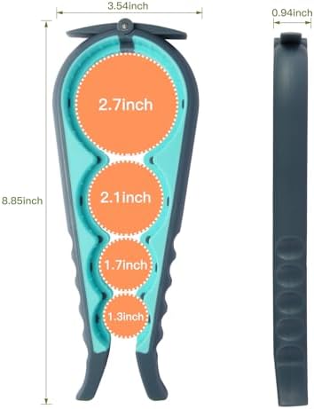 Jar Opener for Weak Hands, Seniors with Arthritis, Bottle Opener to Remove Stubborn Lids, Mutil Can Opener Gripper for Anyone with Low Strength (Blue and Grey)