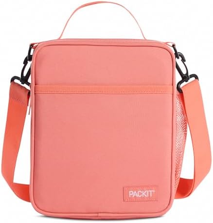 PackIt Freezable Crossbody Lunch Box, Papaya
