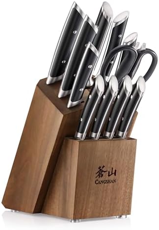 Cangshan HELENA Series German Steel Forged Knife Block Set (12-Piece, Black), Oprah's Favorite Things 2023