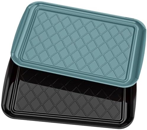 Grilling Prep & Serve Trays for Party Set of 2, Large BBQ Serving Platters