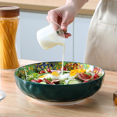 vancasso Large Serving Bowls,78 Oz Salad Bowls Set of 2, Green
