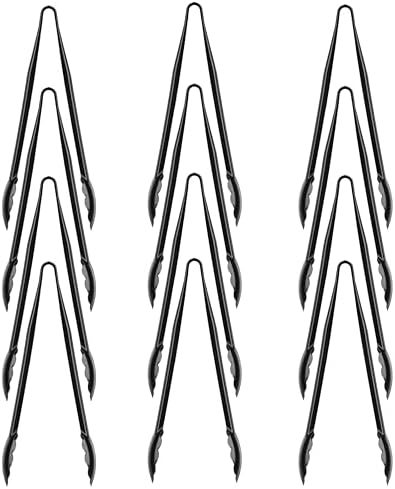Carlisle FoodService Products 471203 Carly Salad Tong, 12" Utility Tong, Black, 12 Pack