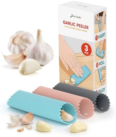 3-Pack Silicone Garlic Peeler Tube - Roller Garlic Stripper