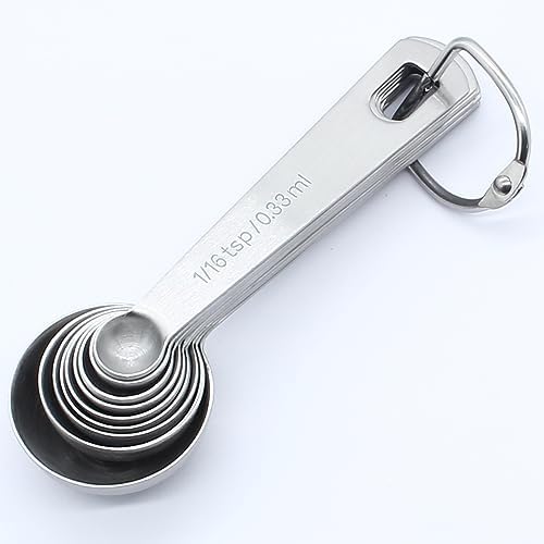 Luomorgo 9 Pcs/Set Measuring Spoons Set, Stainless Steel Tablespoons