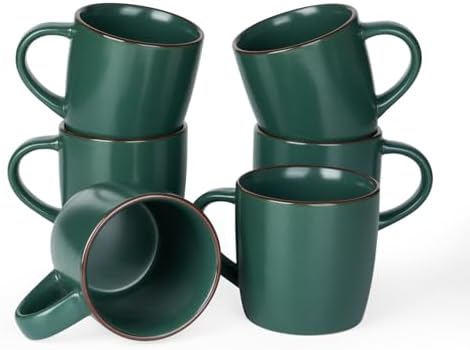 famiware Mercury Coffee Mugs 13 oz, Coffee Mugs Set of 6 with Handle
