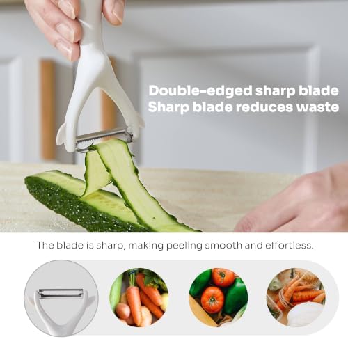 Elk‑Shape Y‑Peeler Self‑Standing, Stainless Steel Vegetable & Fruit Peeler