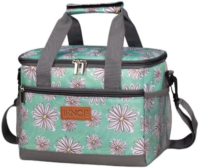 iknoe Insulated Lunch Bag, Foldable 8.5L Cooler Bag for Men & Women, Lunch Box