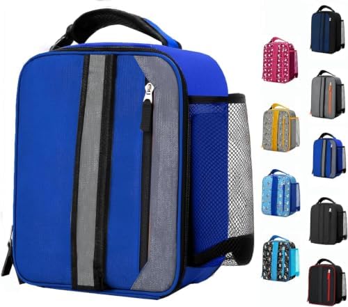 Lunch Box Insulated Lunch bag for Men Teen Kids Boys Adult Portable Stylish Small Lunchbox Special Design for Working Office school Picnic (Blue 6L(Without Shoulder Straps))