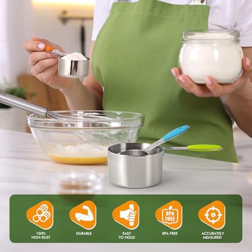 HOTEC 10-Pack Measuring Cups & Spoons Set, Multicolor