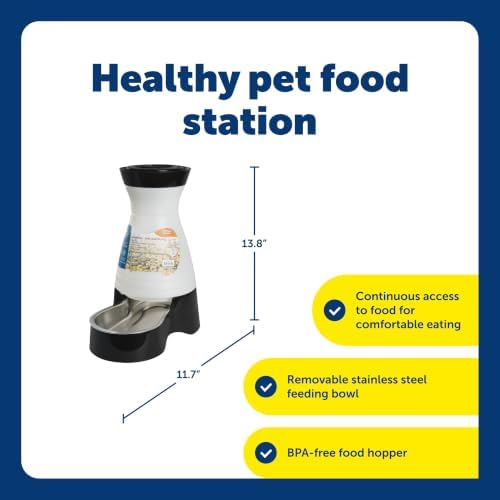 PetSafe Healthy Pet Food Station, 4 lb Gravity Feeder, Cats & Dogs, Medium