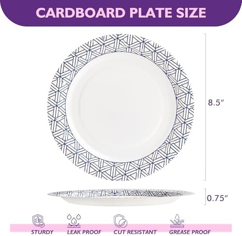 Disposable Paper Plates 8.5 Inch 300 Count