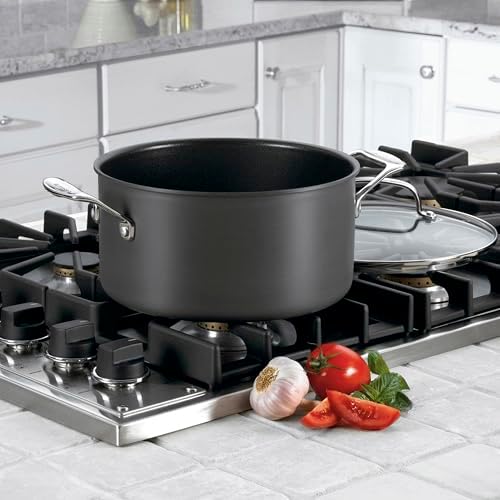 Cuisinart Chef's Classic 6-Quart PURELYCERAMIC Nonstick PFAS Free Hard-Anodized, Stockpot with Cover, 644C-24, 6 Quarts (Pack of 2)