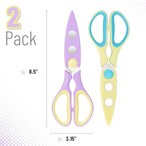 Mr. Pen- All Purpose Kitchen Shears with Protective Sheath, 2pcs, 8 Inch