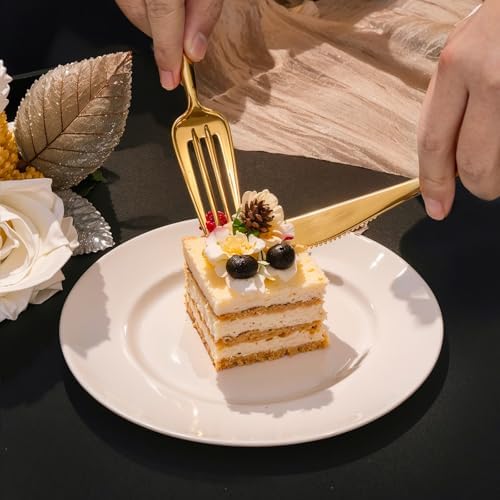 SUT 600 Pcs Gold Plastic Silverware, Gold Disposable Utensils, Heavy Duty Cutlery Set, Disposable Silverware Set Include 200 Forks, 200 Spoons, 200 Knives Heavy Duty Flatware for Party