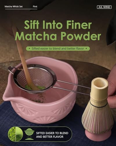 Matcha Whisk Set, Matcha Set Includes Bamboo Whisk, Ceramic Bowl