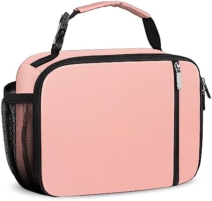 esouler Lunch Box Kids Insulated Lunch Bag for Boys & Girls Durable Children Lunchbox for School with Water Bottle Holder-Pink