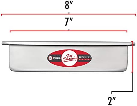 Fat Daddio's Anodized Aluminum Square Cake Pan, 7 x 2 Inch