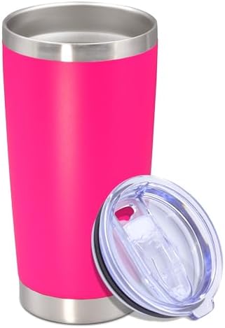 20 oz Tumbler Insulated Tumblers Stainless Steel Coffee Mug,Hot Pink 1PCS