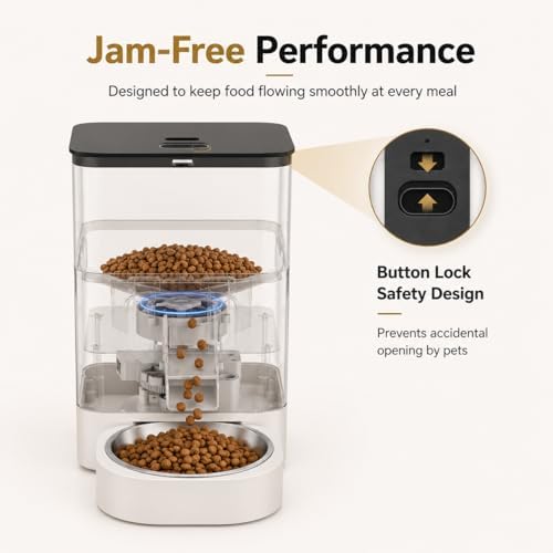 Automatic Cat Feeder with APP: 4L Dry Food Dispenser for Cats
