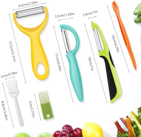 Senbowe Upgrade Potato Peeler for Kitchen, 6PCS Stainless Steel Vegetable Peeler, I and Y Veggie Food Peeler for Apple Fruit Carrot Zucchini Cucumber,Good Grip Makes Peeling Very Easy
