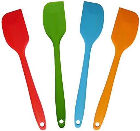 4Pcs Silicone Spatulas, Rubber Spatula Scrapers Baking Mixing Tool,Small