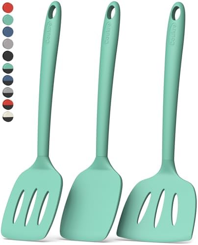 Coukre 3 Pack Silicone Spatula Set, Heat Resistant to 500°F, BPA-Free
