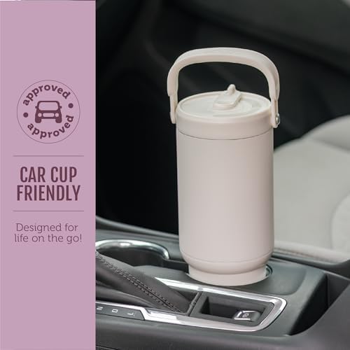 Ello Oasis Go+ 32oz Insulated Stainless Steel Tumbler with Straw, Rasberry