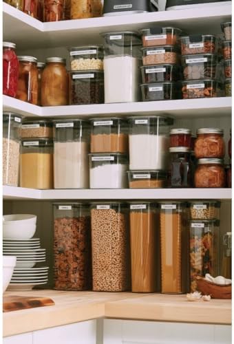Rubbermaid Brilliance 16-Cup Airtight Food Storage Container with Lid Clear/Grey - optimal for pantry organization flour sugar and food storage