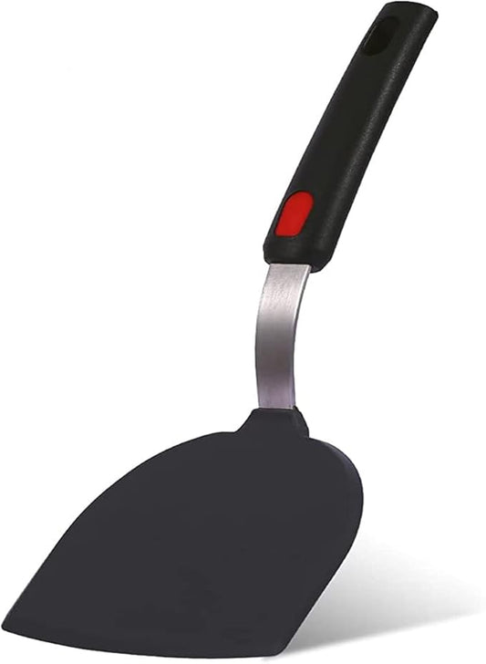 Silicone Fish Spatula Turner Half-Round Dense Spatulas Omelette Pancake Spatulas for Nonstick Cookware Egg 600°F Heat-Resistant