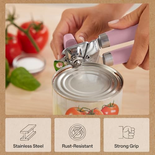 GORILLA GRIP Original Model Stainless Steel Manual Can Opener, Pink