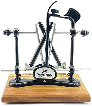 Warthog Elite A4 Knife Sharpener, Diamond Rods, Metal Frame, Black