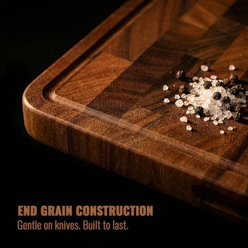 Large Walnut Wood Cutting Board for Kitchen, End Grain Chopping Boards