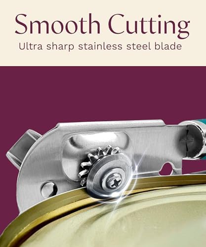 Heavy Duty Manual Can Opener with Magnetic Lid Lifter, Teal