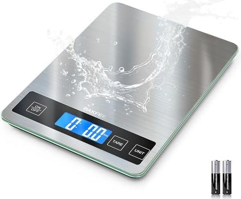 Food Scale, 33lb Kitchen Scale with 1g Precision, for Cooking, Black